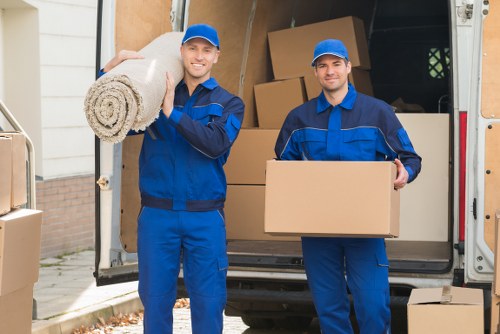 Office relocation items being handled for a London business move