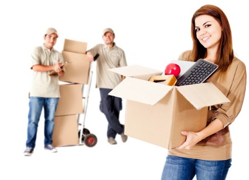 Office relocation equipment prepared for a commercial move in London