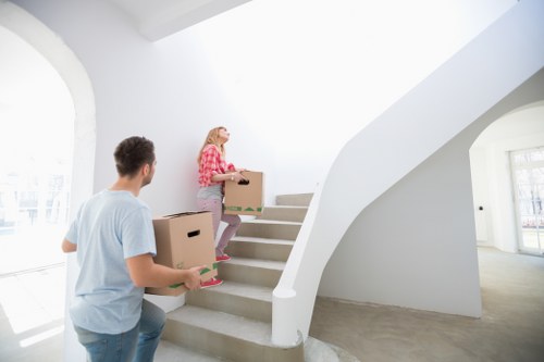 Removal van supporting a flat move with city access challenges