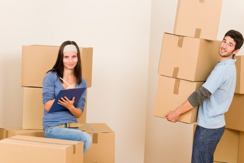 Removal van loaded for a small move in London streets